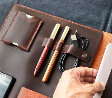 Remarkable 2 Case Organizer Personalized Brown Leather Folio Etsy