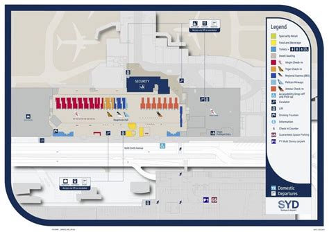 Sydney Airport Map Terminal2 Domestic Departures Airport Map Sydney