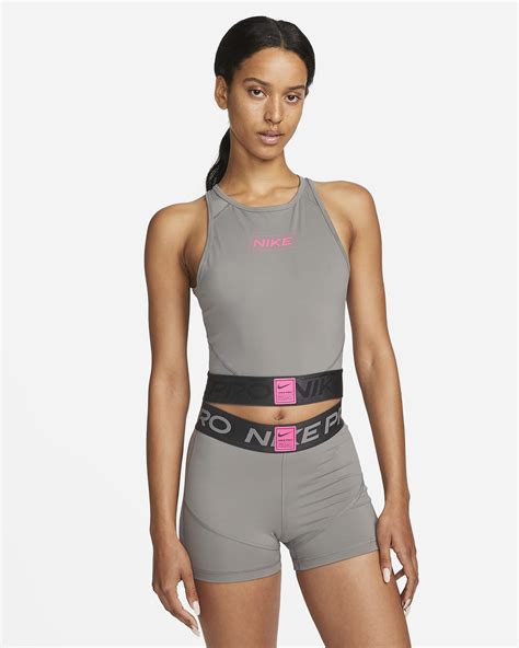 Nike Pro Dri Fit Women S Graphic Crop Tank Nike Nl