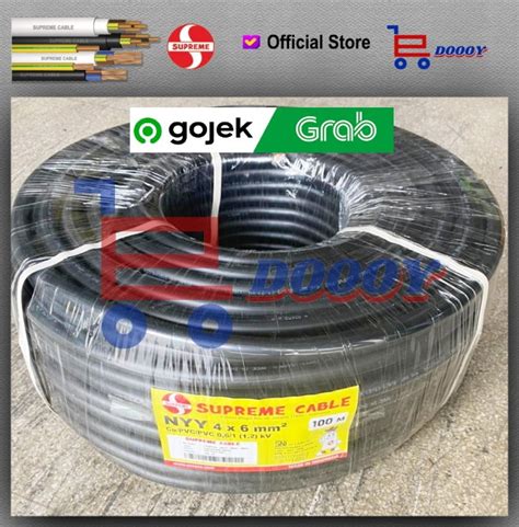 Jual 100 METER SUPREME 4 X 6 NYY KABEL LISTRIK TUNGGAL 4X6 4X6 6