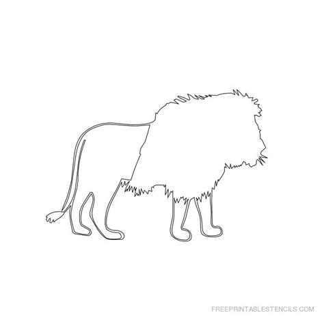 Free Printable Lion Stencil Outline