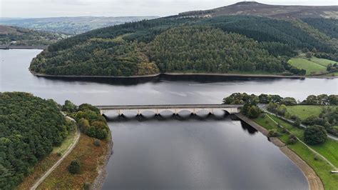 Aerial View of the Ladybower Reservoir, Derbyshire, EnglandFree