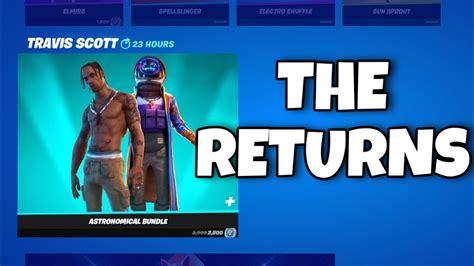 Confirmed Travis Scott Returns To The Fortnite Store When Does Travis