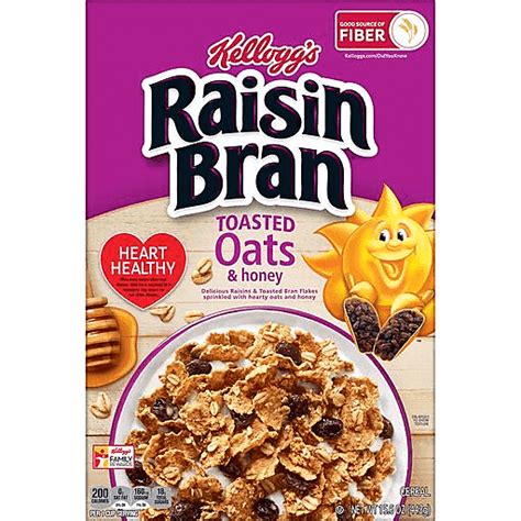 Kellogg S Raisin Bran Crunch Toasted Oats And Honey Breakfast Cereal