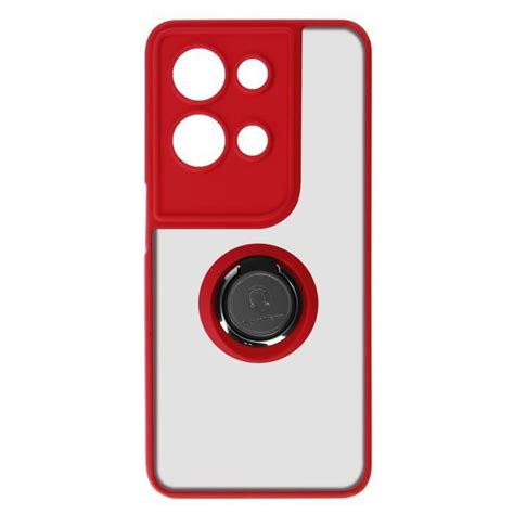 Coque Pour Oppo Reno 8 Pro 5g Bi Matière Bague Métallique Support Vidéo Rouge Cdiscount Téléphonie