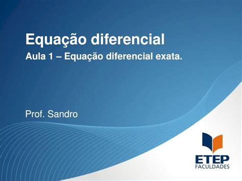 Pdf Aula Equa O Diferencial Exata Dokumen Tips