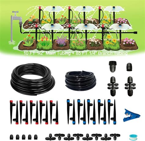 Amazon Awowz Drip Irrigation Kit Ft Greenhouse Micro