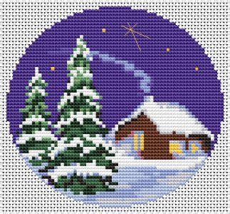 Winter Landscape Free Cross Stitch Pattern From Alita Designs Cross