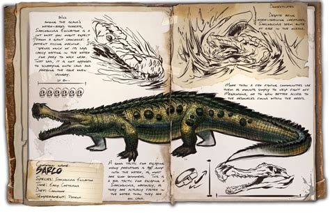 Dino Dossier Sarco Crocodile Ark Survival Evolved