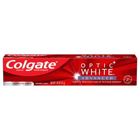 Colgate Optic White Advanced Teeth Whitening Travel Sized Toothpaste ...