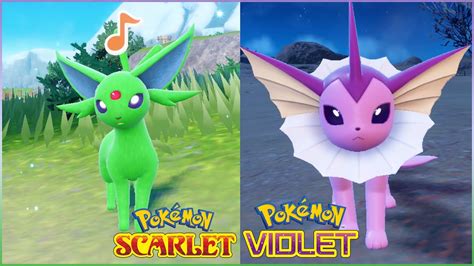 Pokemon Scarlet And Violet Catching Shiny Vaporeon And Espeon Youtube