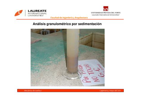 Analisis Granulometrico Por Sedimentacion An Lisis Granulom Trico Por