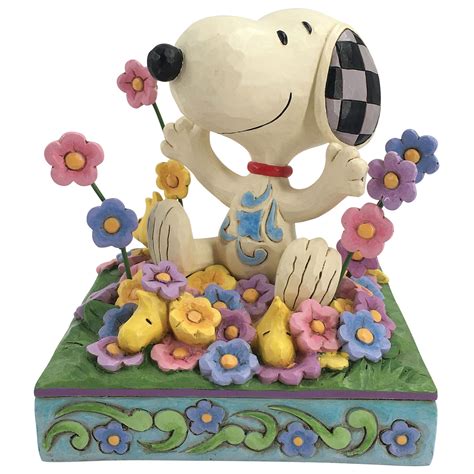 Jim Shore Peanuts Snoopy In Flowers Figurine 475 Figurines Hallmark