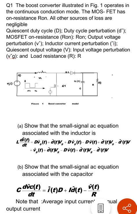 Q The Boost Converter Illustrated In Fig Operates Chegg