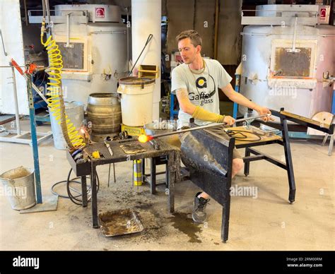 Glass Blowing Demonstration National Glass Hi Res Stock Photography And