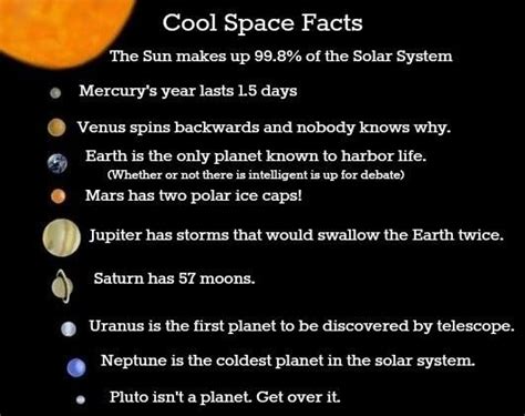 Very basic facts about our solar system. You can start teaching ...