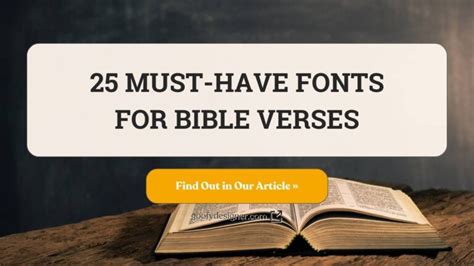 The Most Captivating Fonts For Bible Verses