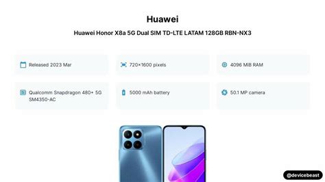 Huawei Honor X8a 5g Dual Sim Td Lte Latam 128gb Rbn Nx3 Full Device