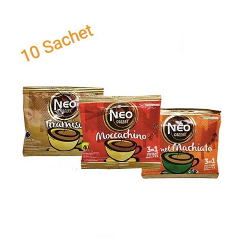 Jual Neo Coffee Tiramisu Caramel Machiato Moccachino Kopi Renceng 10