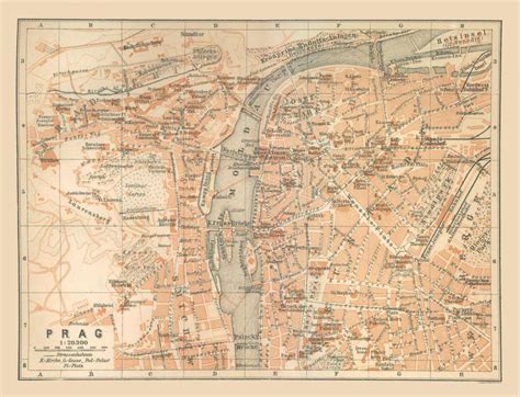 Prague historical map - Map of prague historical (Bohemia - Czechia)