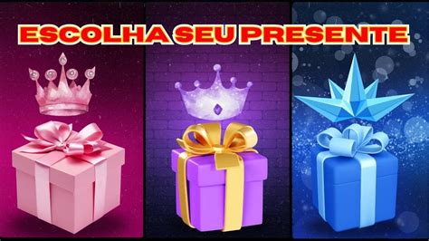 Escolha O Seu Presente Rosa Roxo Azul Choose Your Gift Elige Tu