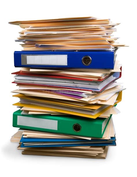 Pile De Documentsde Dossiers Image Stock Image Du Papier Affaires