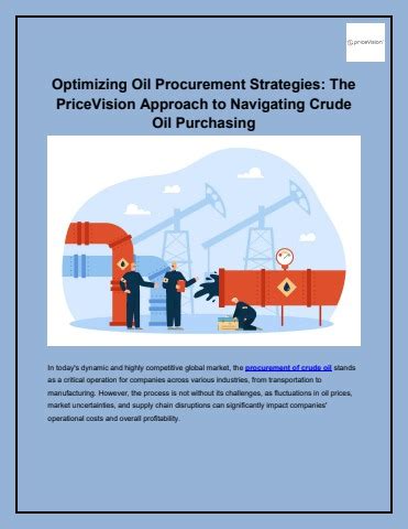 Optimizing Oil Procurement Strategies The PriceVision Approach To