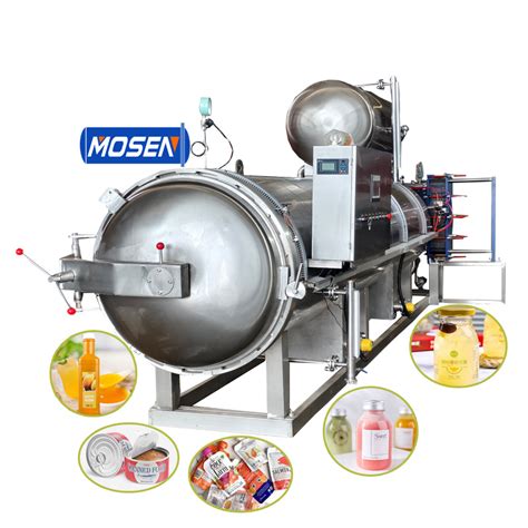 Automatic Food Autoclve Sterilizer Water Spray Compact Retort Machine