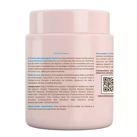 Creme Corporal Para Massagem Neutro 1kg Hidramais Rekints Cosméticos