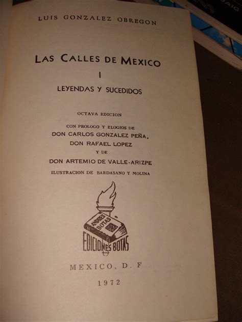 Libro Las Calles De Mexico I Leyendas Y Sucesos Luis Gonza