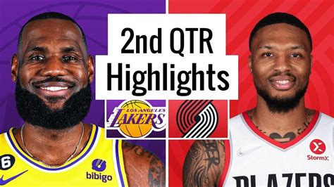 Los Angeles Lakers Vs Portland Trail Blazers Full Highlights 2nd QTR