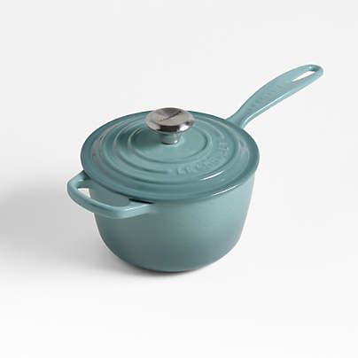 Le Creuset Qt Cream Signature Saucepan Reviews Crate Barrel