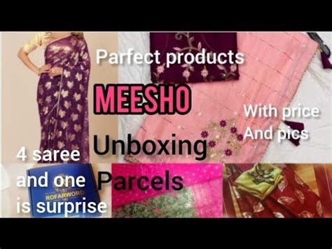 Meesho Unboxing Perfect Sarees And One Parcel Was Surprise For All