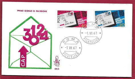 BUSTA Prima Emissione ITALIA 1967 Usata CODICE AVVIAMENTO POSTALE