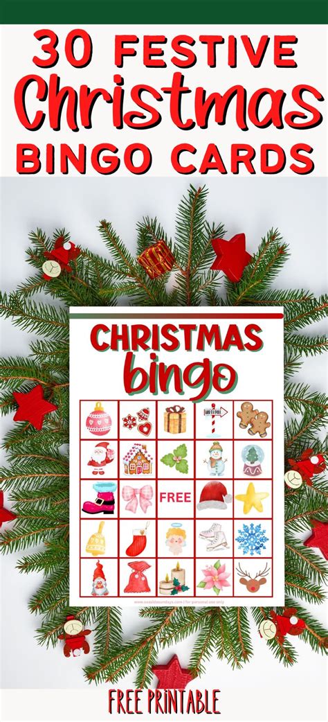 30 Festive Free Printable Christmas Bingo Cards Artofit