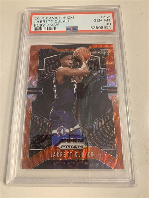 Panini Prizm Psa Ruby Red Wave Jarrett Culver Rc