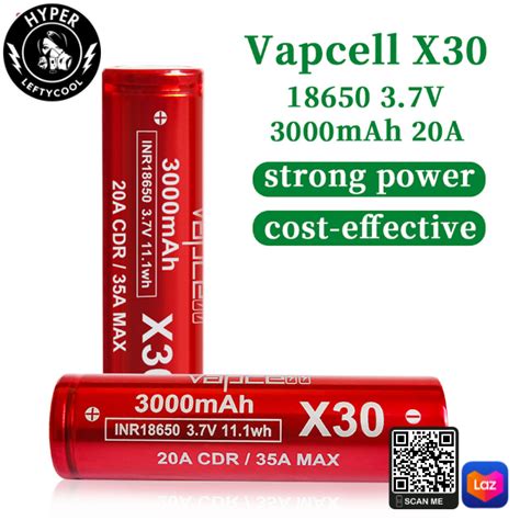 Vapcell X30 3000 MAh Rechargeable 18650 Lithium Ion Battery Vapcell X30