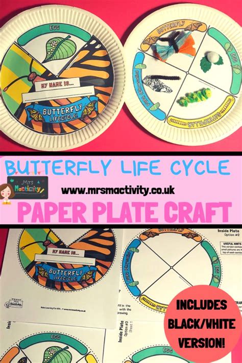 Butterfly And Caterpillar Life Cycle Paper Plate Craft Activity Eyfs Ks1 Lifecycle Resources