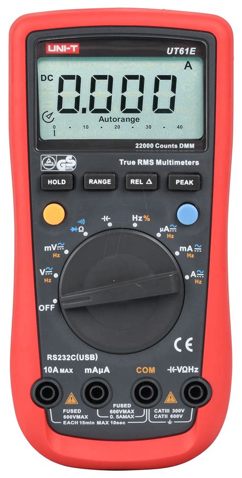 UT 61E UNI T TRMS Digital Multimeter 22000 Counts USB At Reichelt