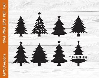 Christmas Tree Svg Silhouette Bundle Christmas Svg Merry Christmas