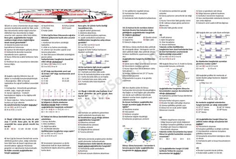 9 Sınıf Coğrafya 1 Dönem 2 Yazılı Soruları ve Cevapları HangiSoru