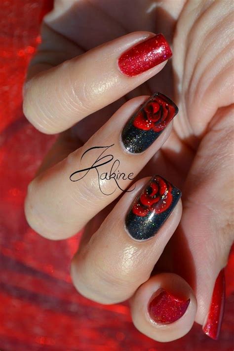 45 Stylish Red And Black Nail Designs 2022