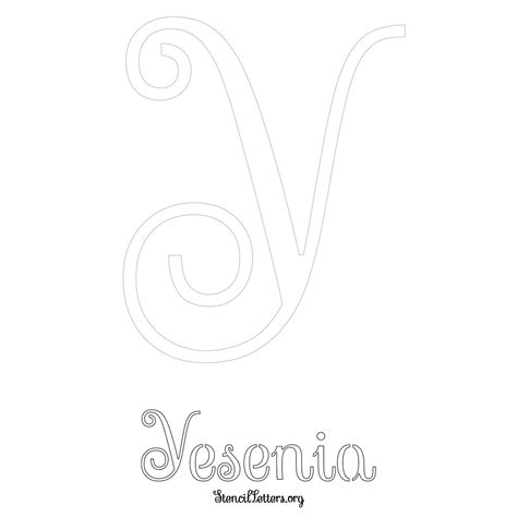 Yesenia Free Printable Name Stencils With 6 Unique Typography Styles