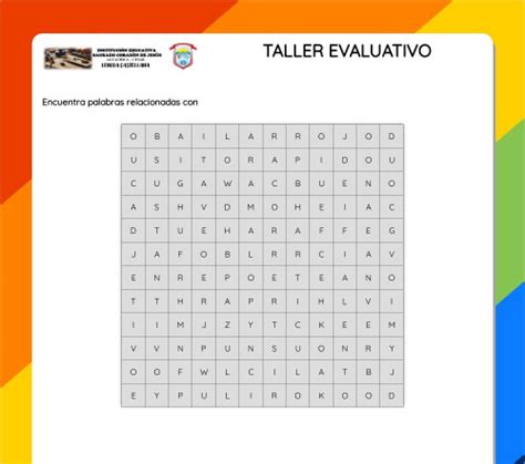 Taller Evaluativo Ficha Interactiva Topworksheets