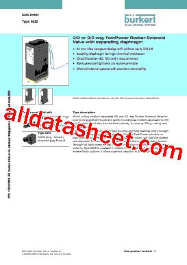 6628 Datasheet(PDF) - Christian Bürkert GmbH & Co. KG