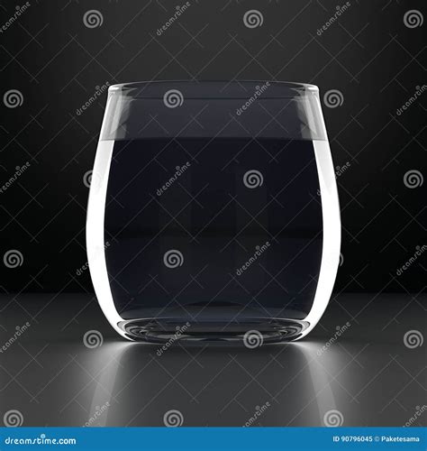 Water Glass On Black Stock Illustration Illustration Of Blank 90796045