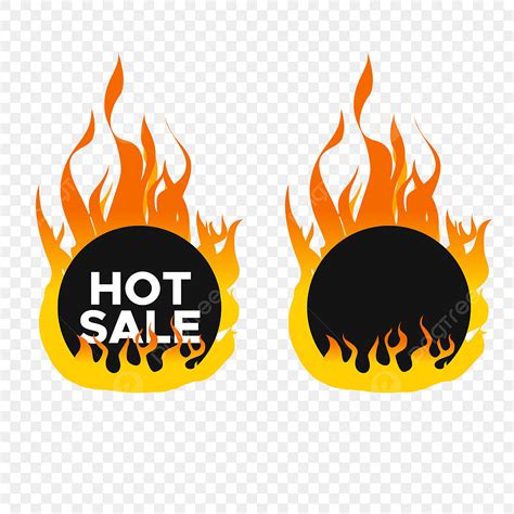 Fire Flame Hot Vector Design Images Hot Sale Label Tag In Fire Circle