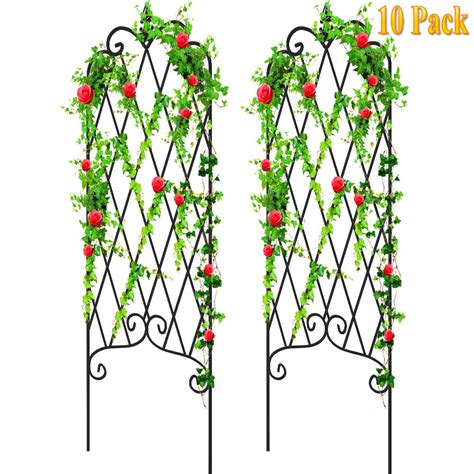 Amagabeli 10 Pack Garden Trellis For Climbing Plants 60 X 18 Rustpro