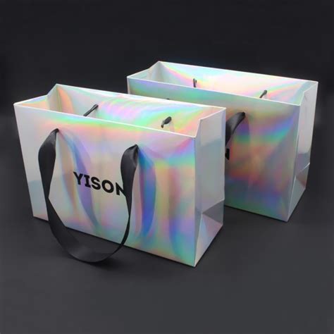 Luxury Custom Printed Popular Bolsa De Papel Hologram Paperbag