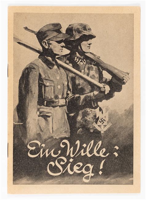 Sold Price Ein Wille Sieg Waffen Ss Recruitment Booklet Invalid